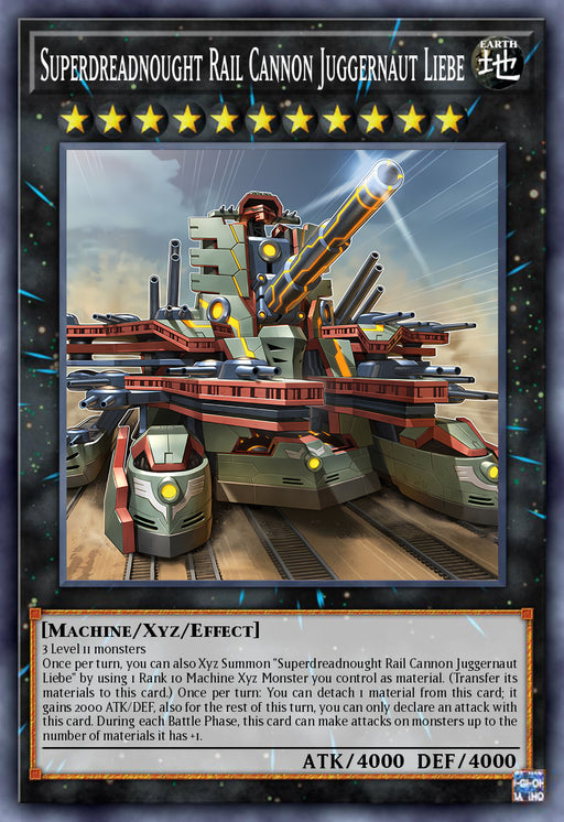 (QCSR) Superdreadnought Rail Cannon Juggernaut Liebe (Alternate Art) RA03-EN041A - Ships 11/8